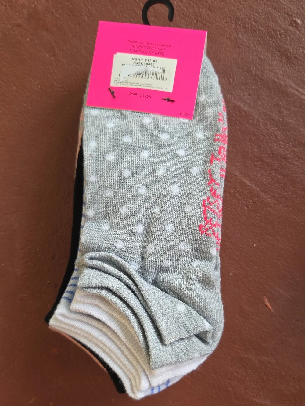 New Betsey Johnson Low Cut Socks 10 Pairs